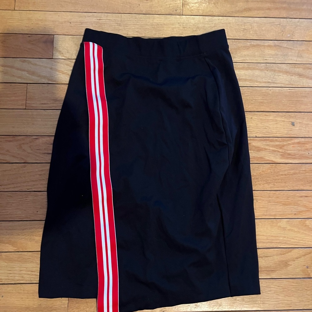 Fila Black Sporty Pencil Skirt with Red Stripes Sz. XS